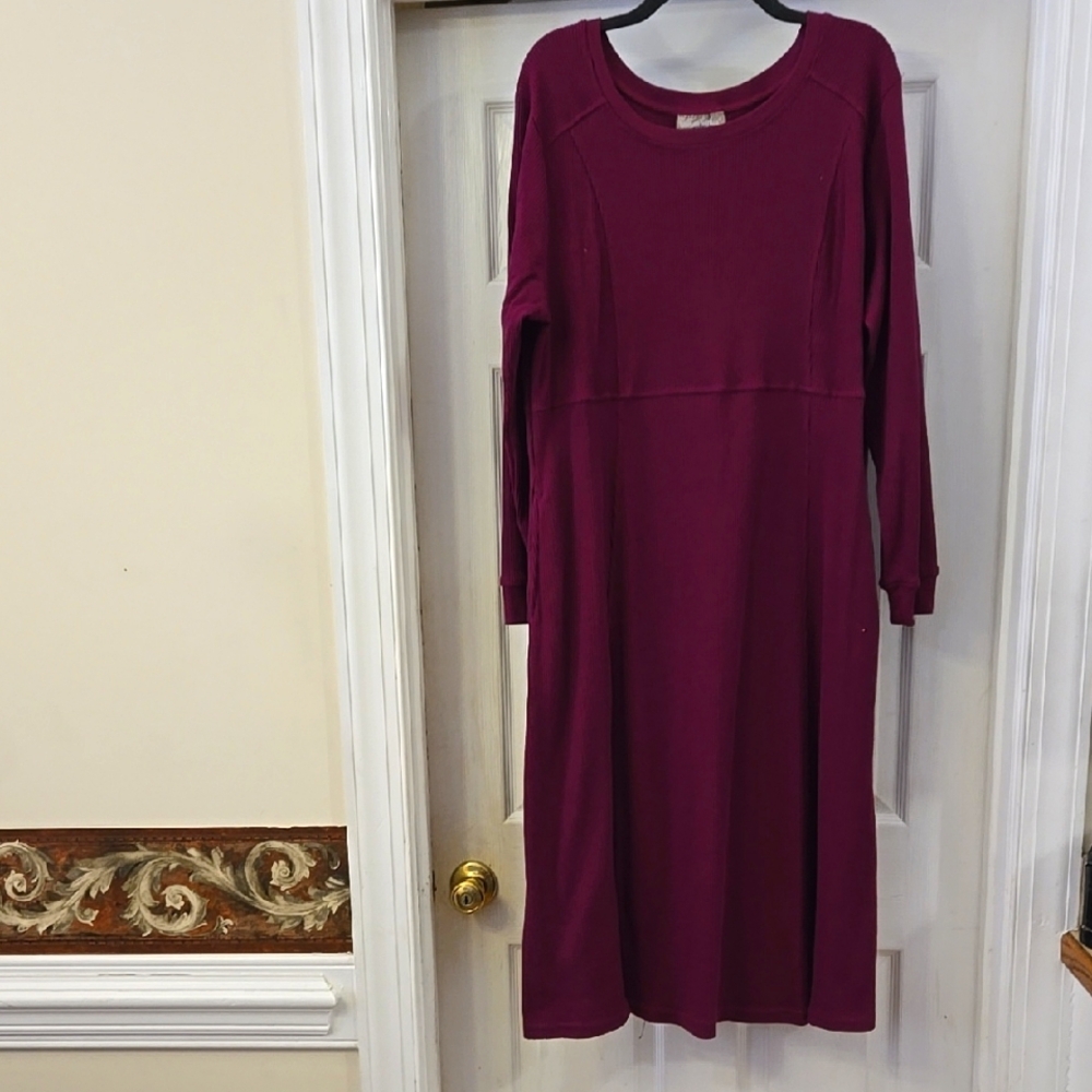 Woman Within Waffle Knit Dress